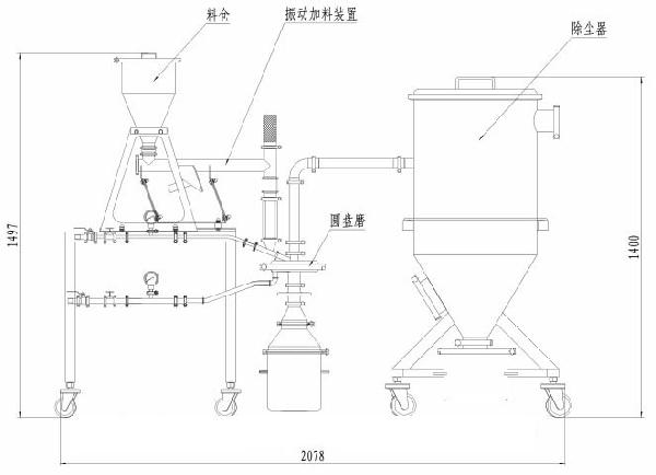 MQP02螺旋式圓盤氣流粉碎機(jī)結(jié)構(gòu)圖