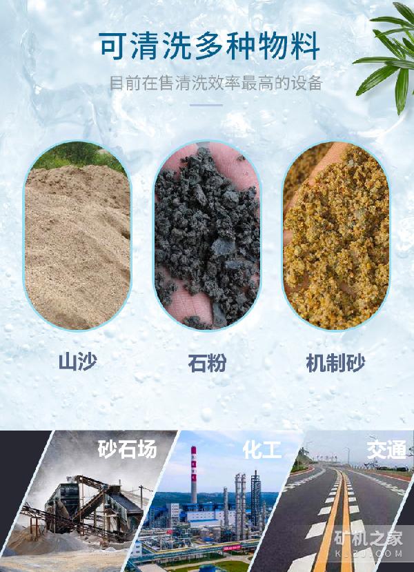 螺旋洗砂機適用物料