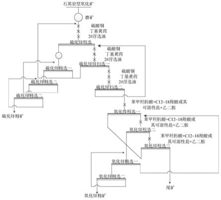 應(yīng)用在石英巖型氧化鋅礦菱鋅礦浮選的捕收劑及浮選方法與流程