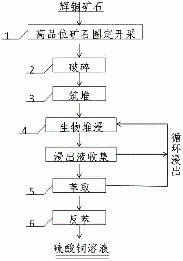 一種強化提取高品位輝銅礦中銅的方法與流程