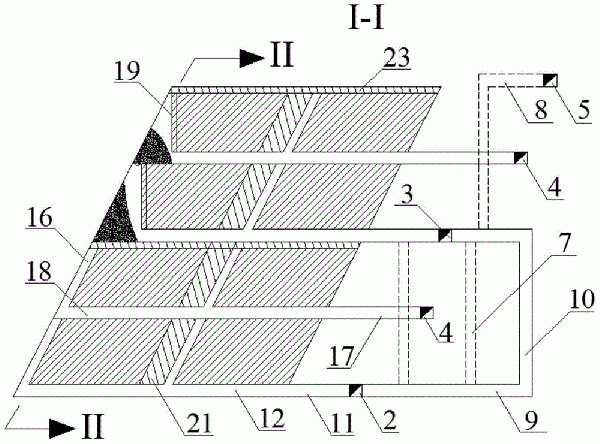 用于掛幫礦體開(kāi)采的中深孔多采場(chǎng)并分段共溜井采礦方法與流程