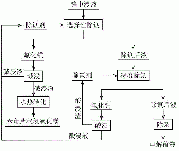 從硫酸溶液中去除鎂、氟離子的方法與流程