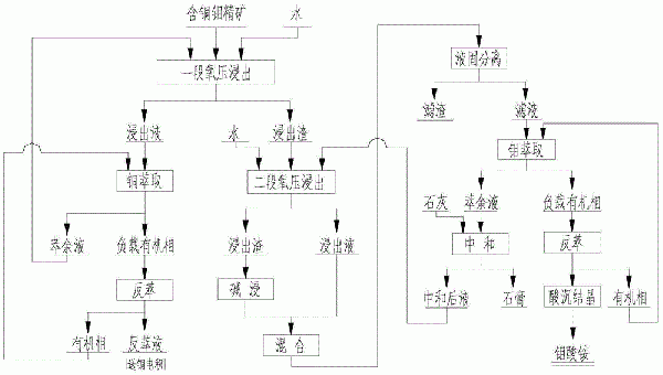 一種含銅鉬精礦的處理方法與流程