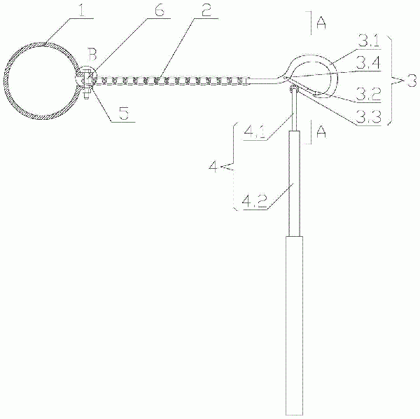 一種便于摘掛的礦用液壓單體支柱的防倒鏈的制作方法