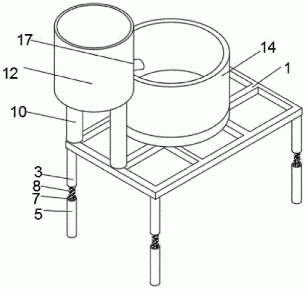 一種輔助攪拌用混凝土攪拌機(jī)放置架的制作方法