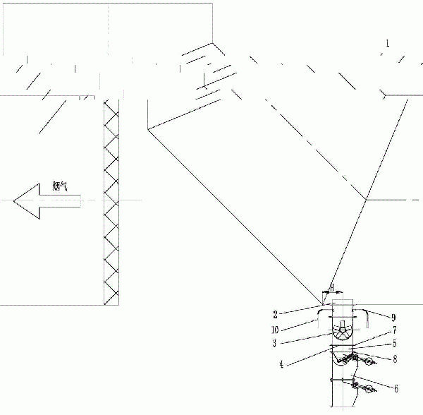 一種脫硫塔底煙道排灰裝置的制作方法