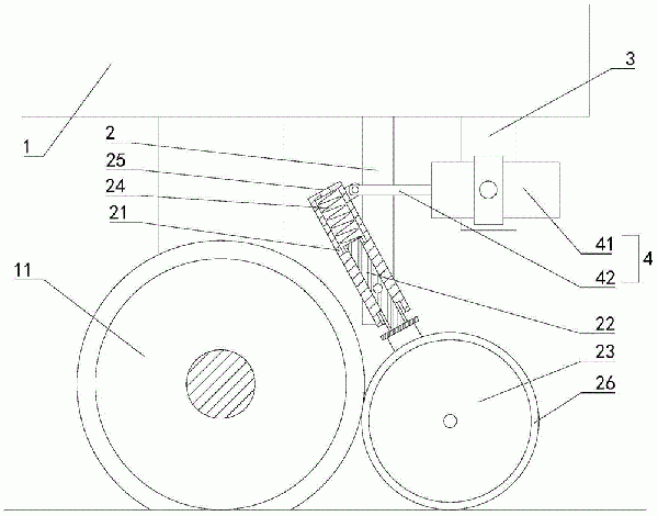 一種帶式輸送機(jī)運(yùn)料軌道車剎車裝置的制作方法