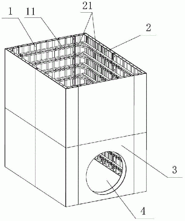 用于頂管工作井施工的支護(hù)結(jié)構(gòu)的制作方法