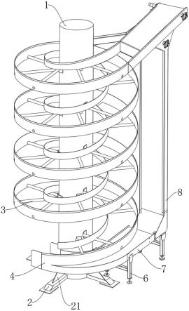 一種螺旋式托盤機(jī)架的制作方法