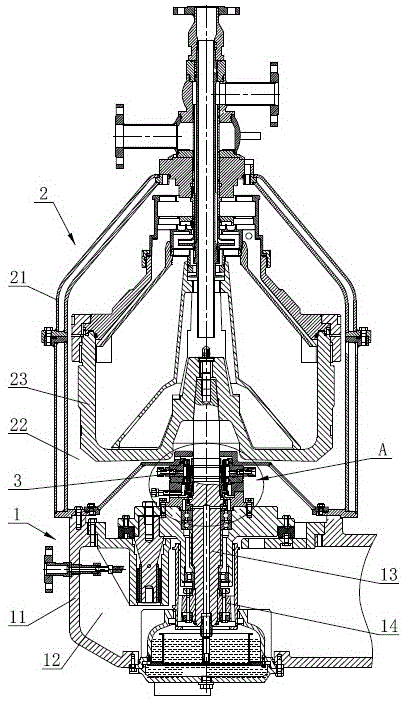 碟式分離機(jī)的傳動(dòng)軸密封結(jié)構(gòu)