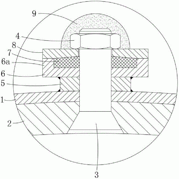 用于棒磨機(jī)襯板的密封連接結(jié)構(gòu)