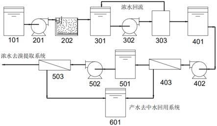 基于膜處理技術(shù)的含溴廢水濃縮系統(tǒng)的制作方法