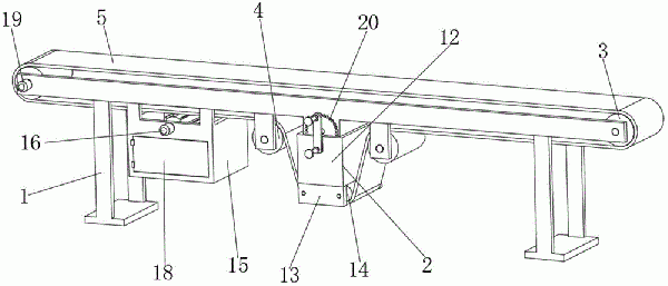 礦用皮帶輸送機(jī)張力調(diào)節(jié)結(jié)構(gòu)