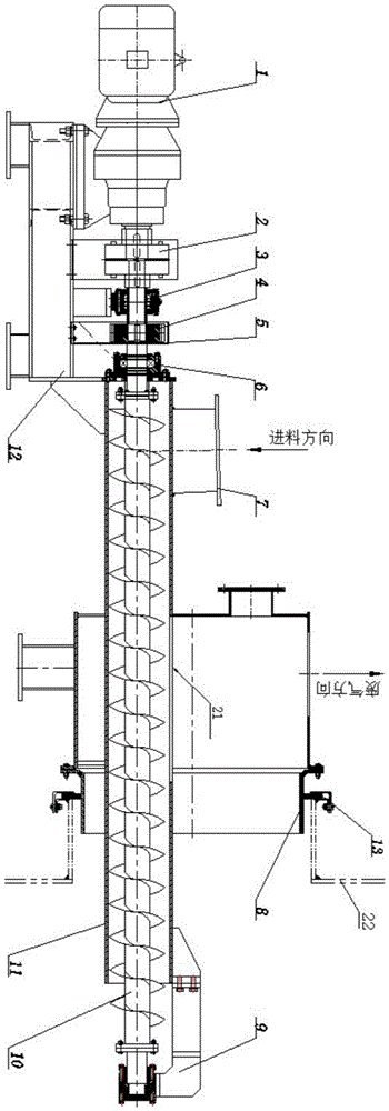 滾筒烘干機進料打散螺旋輸送機