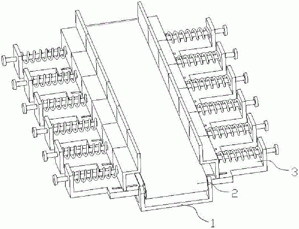 鏈板輸送機(jī)用防跑偏機(jī)構(gòu)