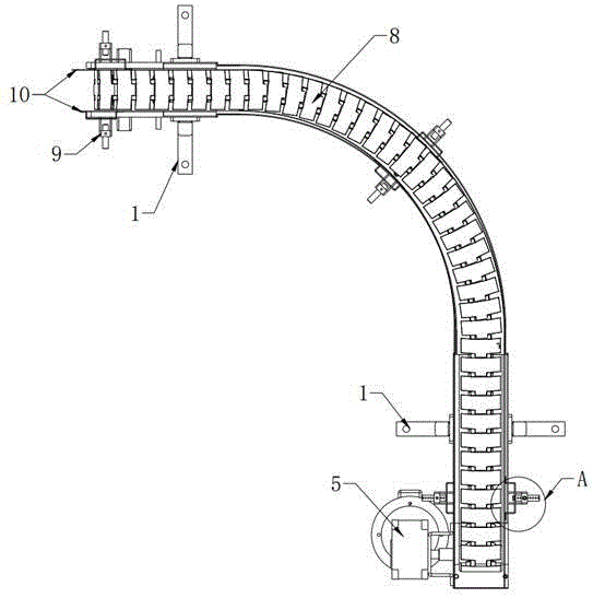 重型轉(zhuǎn)彎鏈板輸送機