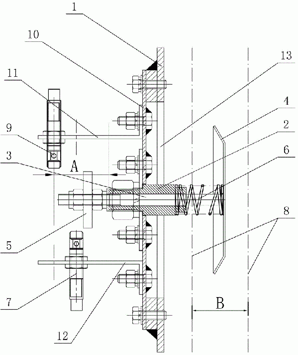 帶式輸送機(jī)二級跑偏感應(yīng)裝置