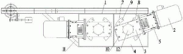 能調(diào)節(jié)電機(jī)安裝角度的帶式輸送機(jī)機(jī)頭裝置