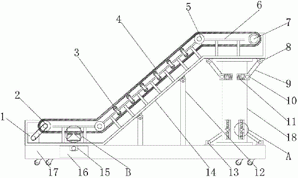 便于移動(dòng)的大傾角帶式輸送機(jī)