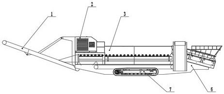 履帶移動(dòng)滾軸與振動(dòng)組合篩分站