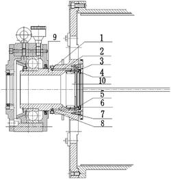 便于對(duì)內(nèi)部軸承加油的法蘭及臥式螺旋離心機(jī)