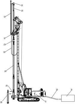 長(zhǎng)螺旋潛孔錘鉆具及旋挖鉆機(jī)