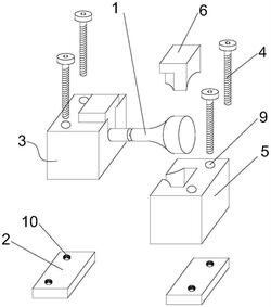 適用于掃描電鏡原位拉伸臺棒材試樣的夾具