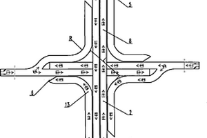 左轉(zhuǎn)和直行暢通的四個獨立“卜”字形分叉橋的組合橋