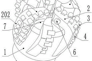 適用于片麻巖地質(zhì)的PDC鉆頭裝置