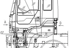 油田專用車底盤駕駛室翻轉(zhuǎn)機(jī)構(gòu)