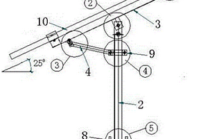 360°旋轉(zhuǎn)且傾角可調(diào)光伏支架