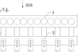 斜頂組合大直徑聯(lián)排管樁防波堤