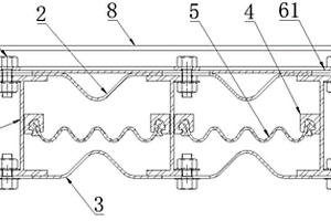 鋼波紋涵管用多向變位的伸縮連接結構