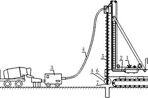 可入巖的長螺旋鉆孔灌注樁施工裝置