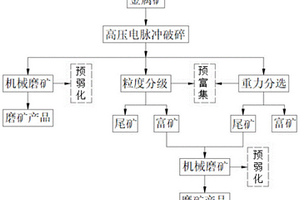 用于金屬礦的高壓電脈沖破碎預(yù)先弱化及富集工藝