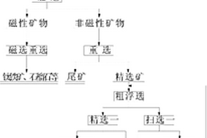 磁選拋尾重選脫泥細(xì)粒浮選的金紅石選礦方法