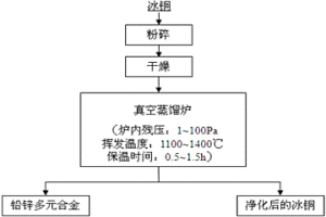 從冰銅中脫除鉛、鋅、砷、銻、鉍、錫的方法