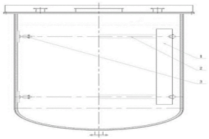 立式鋼襯膠襯磚反應(yīng)釜的耐腐折流裝置