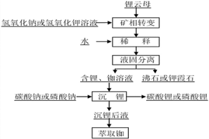 從鋰云母礦中提取鋰、銣并副產(chǎn)沸石或鉀霞石的方法