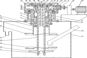 雙葉輪中空軸充氣攪拌浸出槽