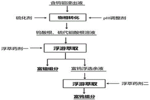 基于浮游萃取的鎢鉬選擇性分離方法