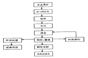 含金尾礦無(wú)制粒化學(xué)疏松堆浸工藝