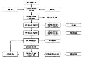 通過加壓氨浸從鉬精礦中提取鉬酸銨的方法