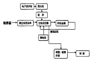 微電場(chǎng)作用下微生物代謝產(chǎn)物連續(xù)回收線路板中銅的方法