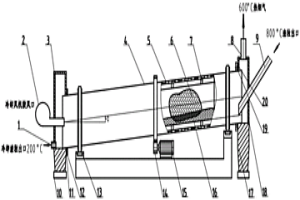 冶金高爐渣二次逆流回轉余熱回收裝置