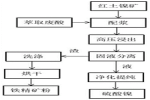 利用含鐵酸處理紅土鎳礦的方法
