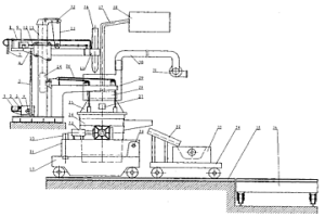海綿鐵的加熱熔化及渣鐵分離和鋼液精煉裝置
