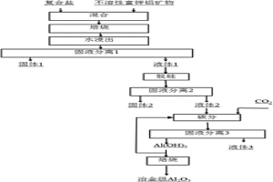 用復(fù)合鹽處理不溶性富鉀鋁礦物生產(chǎn)冶金級(jí)砂狀氧化鋁的方法