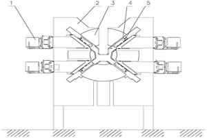 盤條打包機(jī)墊片放置機(jī)墊片卷送入通道的夾門機(jī)構(gòu)