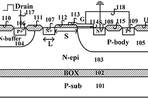 內(nèi)嵌浮空N+區(qū)的LIGBT型ESD防護(hù)器件